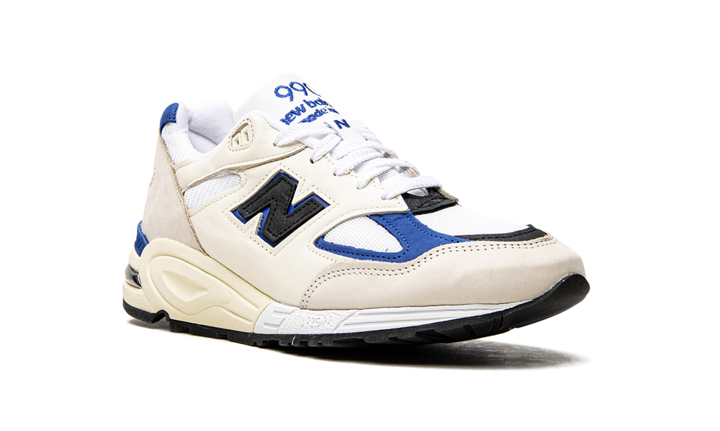 New Balance 990v2 Made in USA "White/Blue" Sneakers