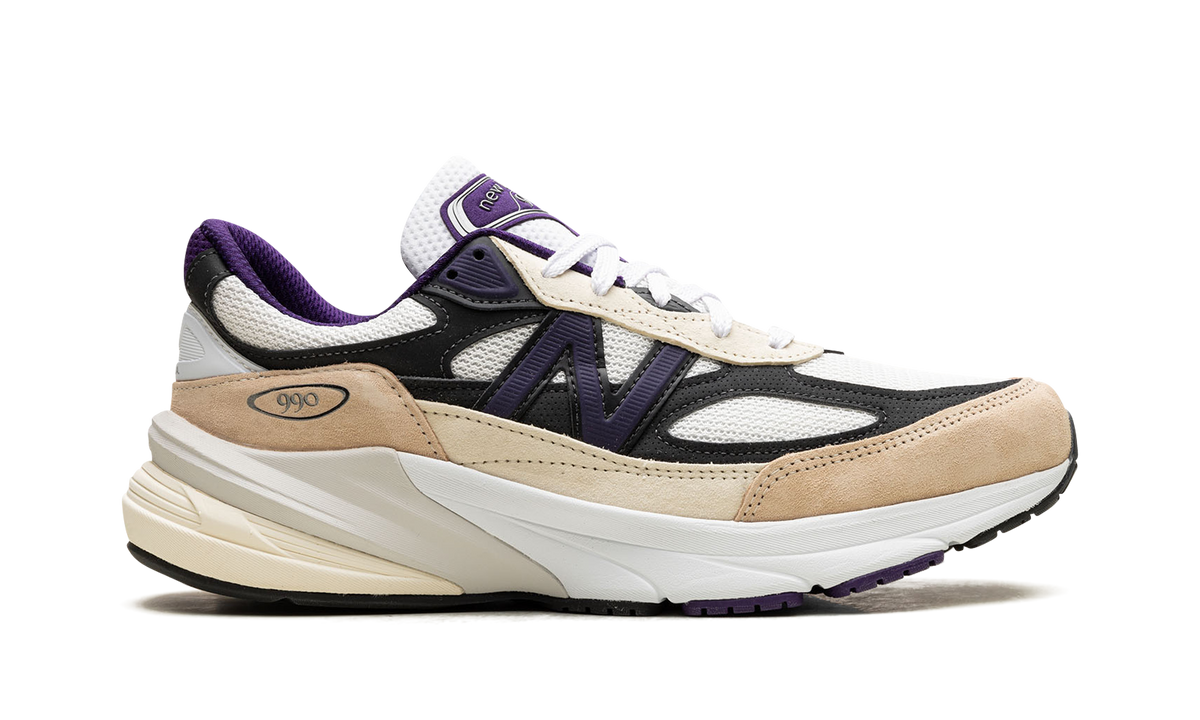 New Balance 990v6 Made in USA "Teddy Santis White Black Plum" Sneakers